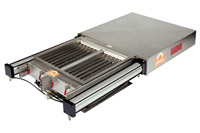 Eriez Automatic Easy-To-Clean Grate-In-Housing. Shown with tube magnets and pneumatic cylinders for auto clean.