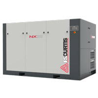 FS Curtis Rotary Screw Air Compressor. Model Nx compressor shown with white background.
